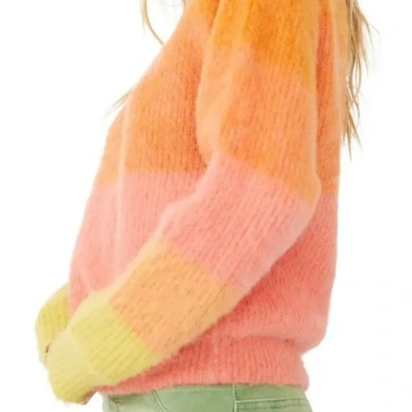 Free People Orange and Pink Sweater - Picture 5 of 13